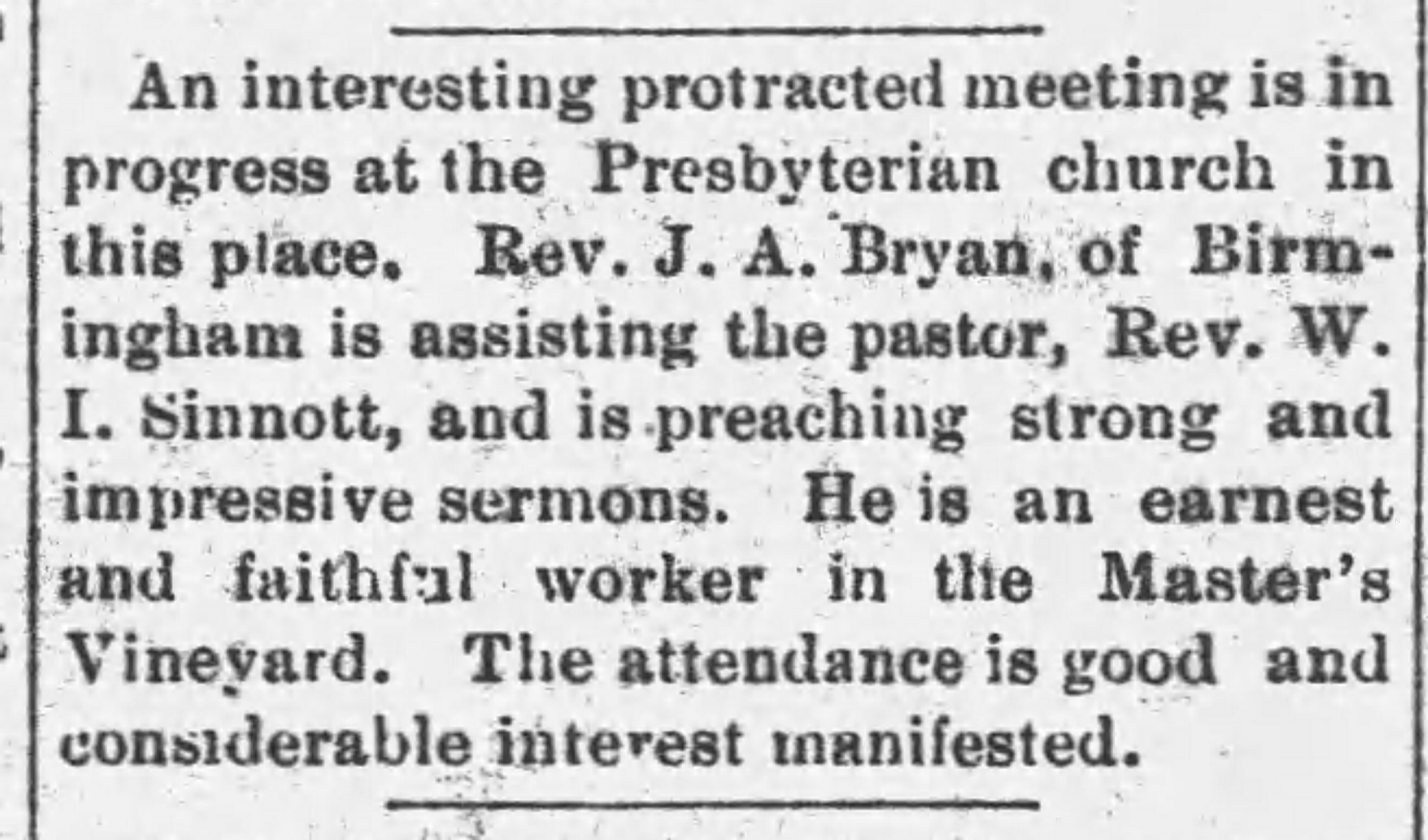 Protracted Meetings Sinnott (Columbiana)